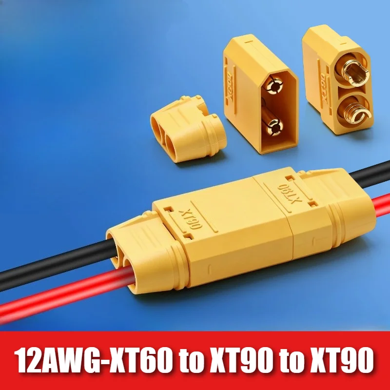 XT90 Male to XT90 Female Llithium Battery Balanced Charging Extension Cable XT90 to XT60 Model Airplane Battery Conversion Line
