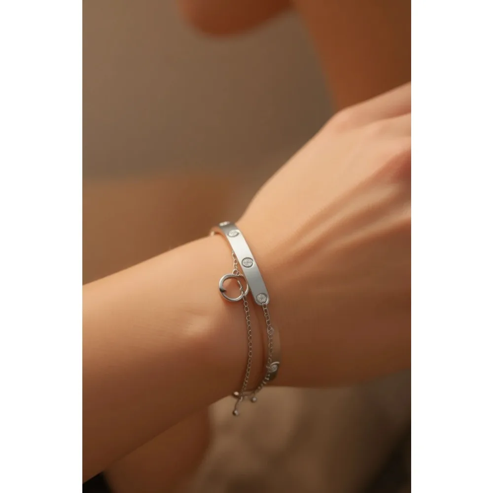 

Позолоченный браслет из нержавеющей стали 18K с надписью Love Friendship, подарок для женщин