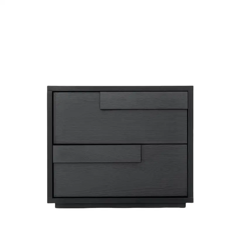 

Итальянская минималистичная прикроватная тумбочка черная, современная, для спальни, с ящиками, дизайнерская, класса люкс