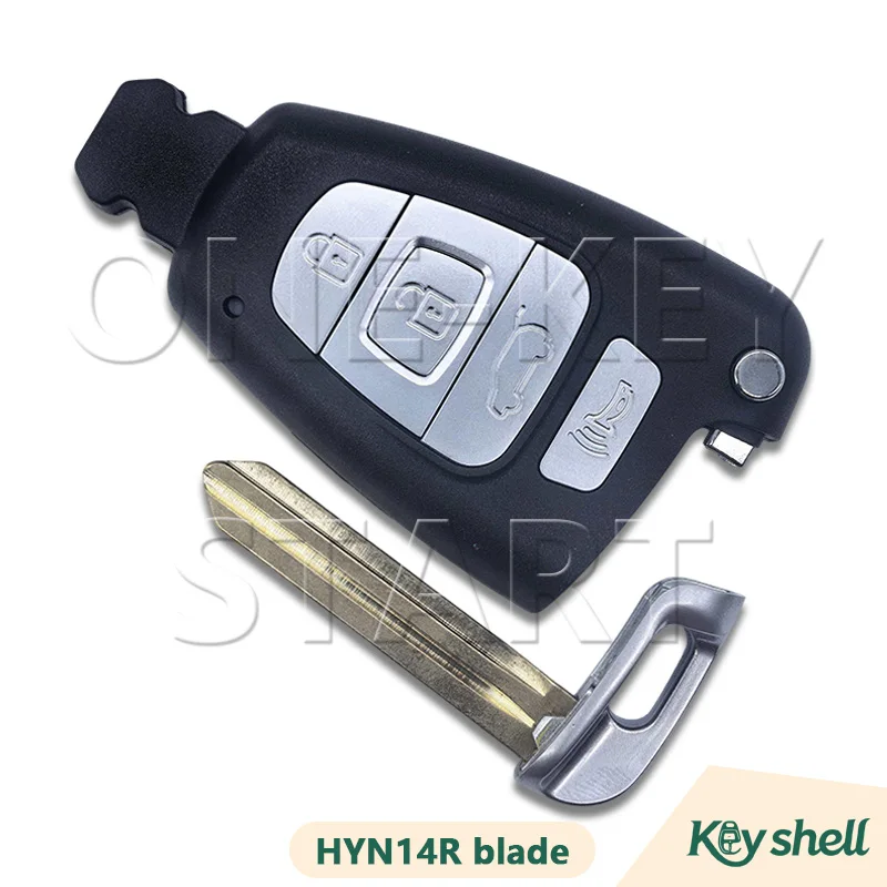 Für Hyundai Veracruz 2007-2012 4-Tasten-Autofernbedienungs-Ersatzschlüsselgehäuse mit ungeschnittenem Schlüsselblatt 【EIN-TASTEN-START】 – Detail 8