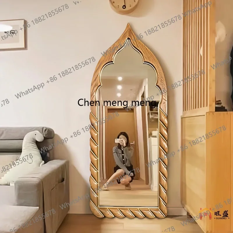 

R French full-length mirror floor-to-ceiling mirror household bedroom, wall-mounted entrance, full-length mirror