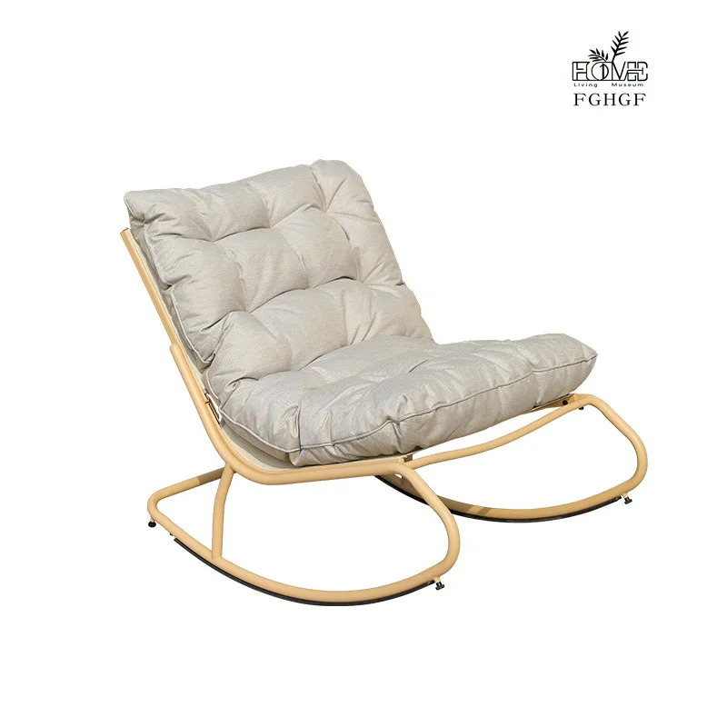 

Rocking chair lounge chair lazy rattan rocking chair adult courtyard balcony single leisure sofa