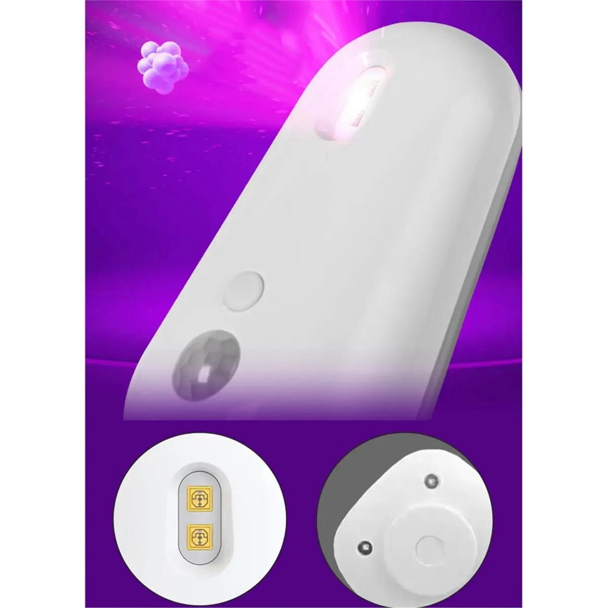 abab-2個入りトイレセンサーライト、uv滅菌機能付き、トイレナイトライトモーションセンサー、120-°-家庭用トイレの感知角度