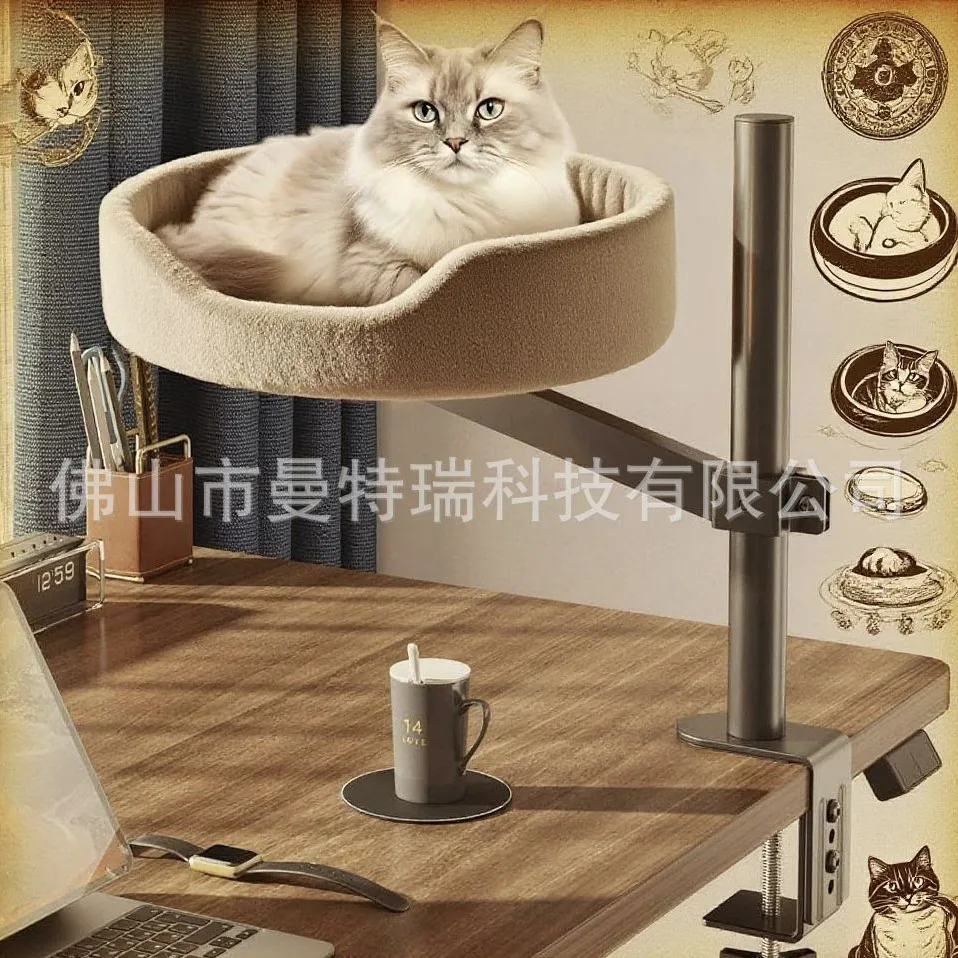 Clip table cat climbing frame stroking cats portable bracket new generation lazy cat litter universal
