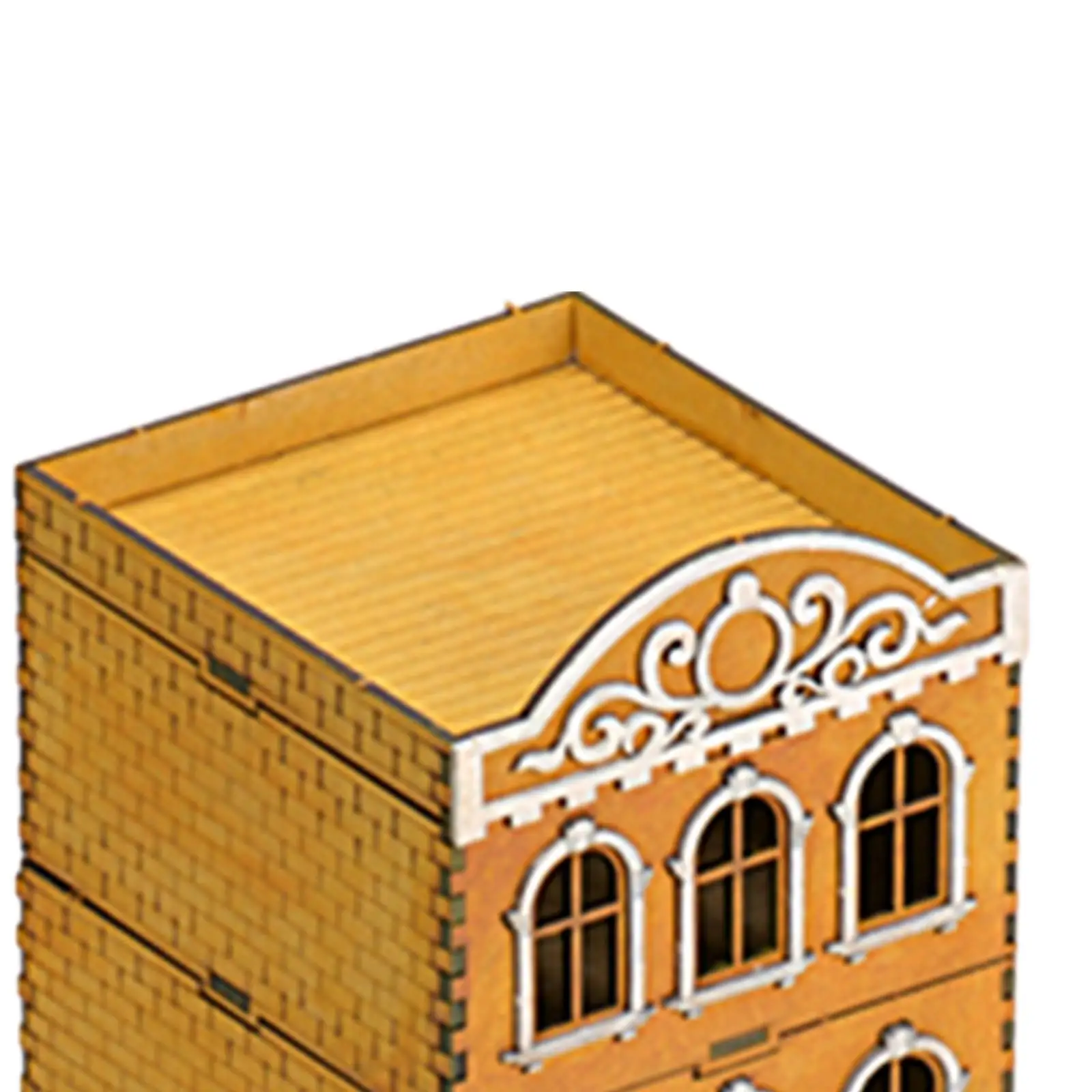 1/72 arquitetura de madeira 3d quebra-cabeça de madeira auto montar cérebro teaser modelo de casa de madeira para decoração de presente de aniversário meninos meninas