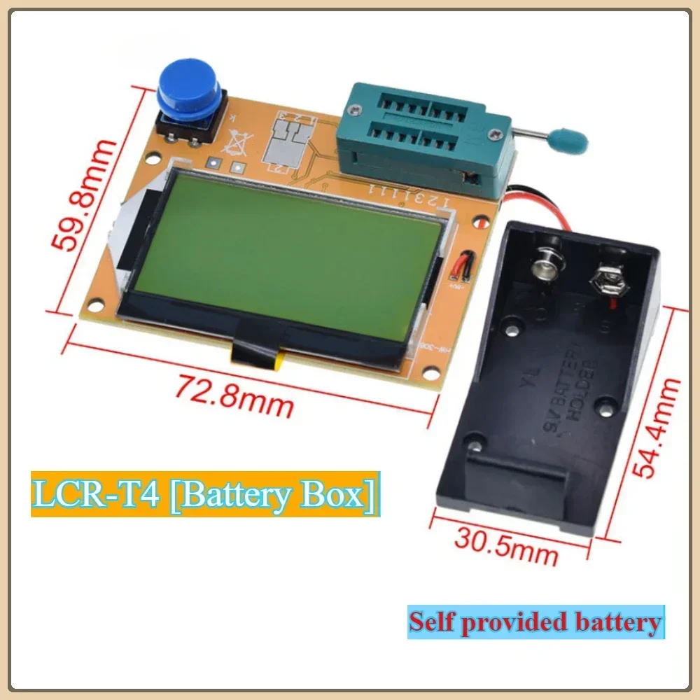 LCR-T4 Multifunctional Transistor Tester Capacitor Resistor Diode Triode Thyristor Double Diode Thyristor Tester