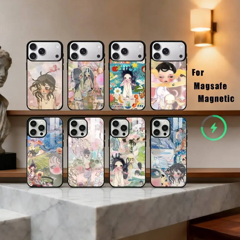 

Aya Takano Phone Case For iPhone17,16,15,14,13,12,11 Plus,Pro Max Magnetic For Magsafe Wireless Charging
