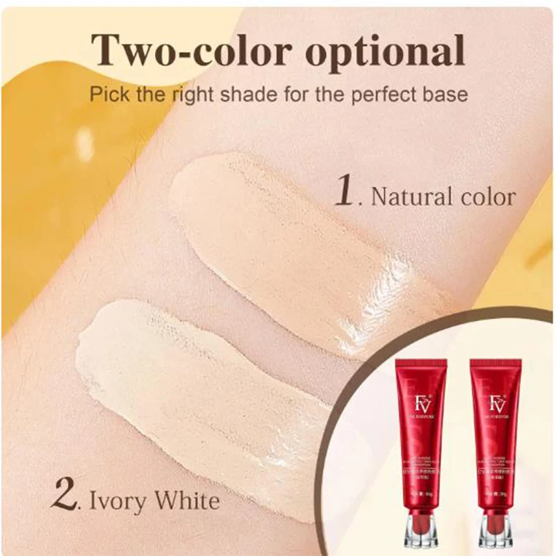 FV Face Primer Comb Face Base Concealer Makeup Eye Contour Spot Concealer Dark Circle Correcting Oil-Free Skin Foundation