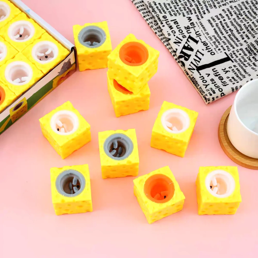 ชีสแผ่นกด Pinch เพลงความเครียดบรรเทาของเล่นบีบ Vent ความเครียดบรรเทาของเล่นสาวของขวัญวันเกิดเดสก์ท็อปตกแต่ง