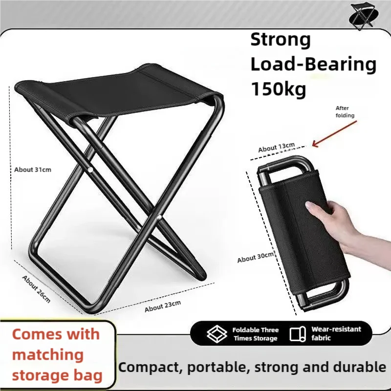 Portable Multifunctional Outdoor Picnic Camping Folding Chair Ultra Light Fishing Stool Travel Stool Fishing Accessories