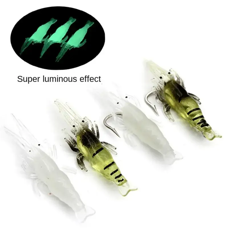 Bionic Bionic Bait Luminous Freshwater Sea Fishing Soft Baits Lifelike Fishing Tackle Grass Shrimp Fishing Tools Luya Bait