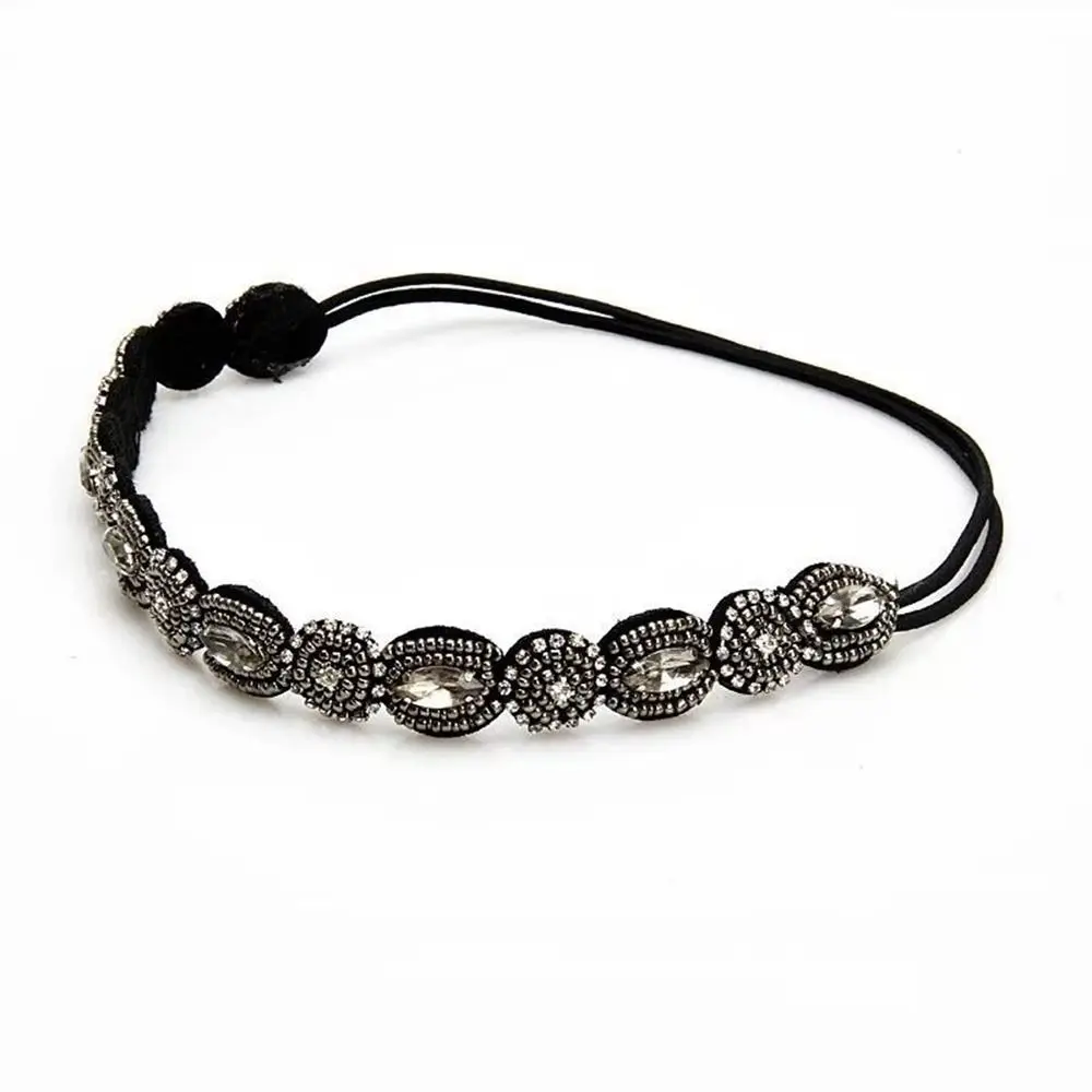 

Style Headwear Pearl Makeup Party Elastic Hair Band Bohemian Hair Accessories Rhinestone Beaded Hairband Korean Style Headband