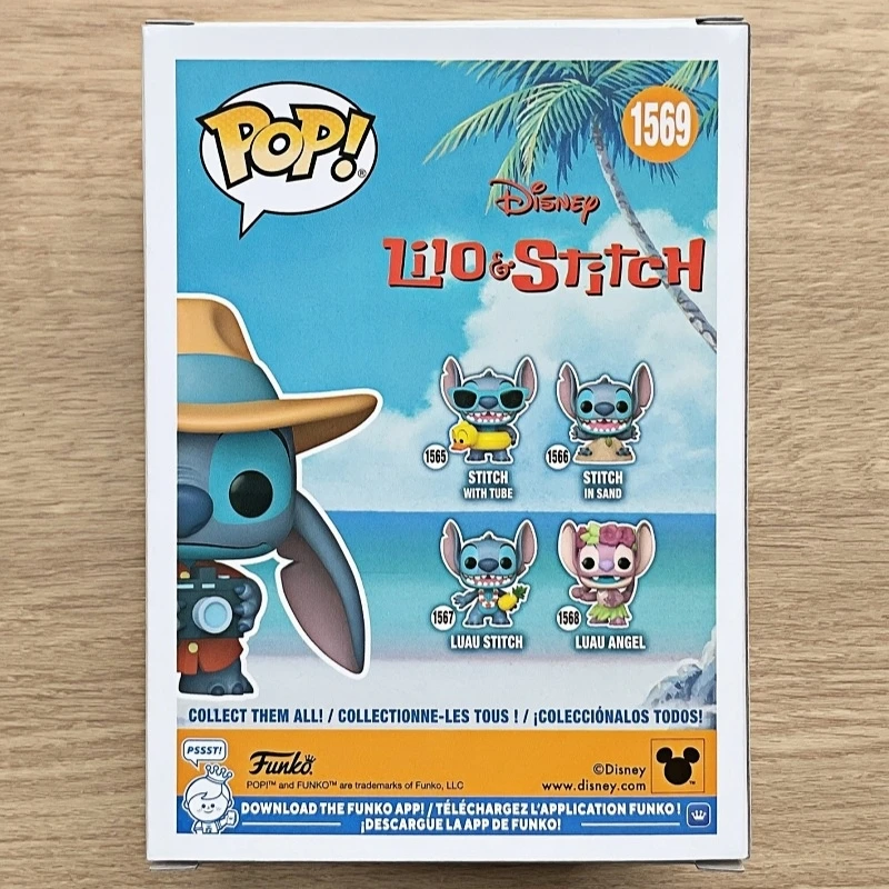 Funko Pop! Original Disney Lilo & Stitch Tourist Stitch #1569 Vinyl Figure Collectible Model Desktop Ornament Toy Gift for Fans
