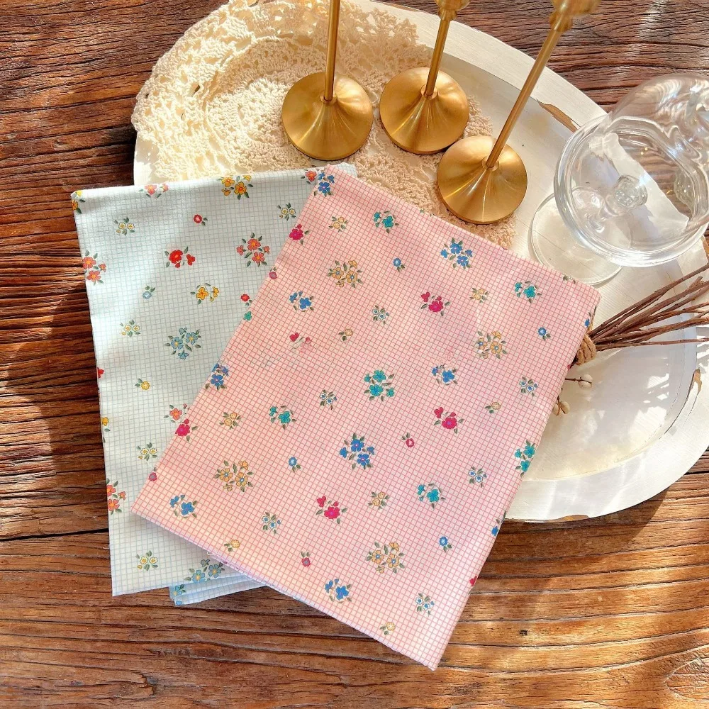 140x50cm 40S Cotton Digital Print Fabric, for Floral Check DIY Clothes Adult Kids Home Wear Sewing Cloth