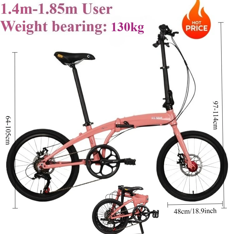 

Ultra Light Small Portable Adult Alloy Variable Speed Commuter Folding Bicycle Cycling Bike