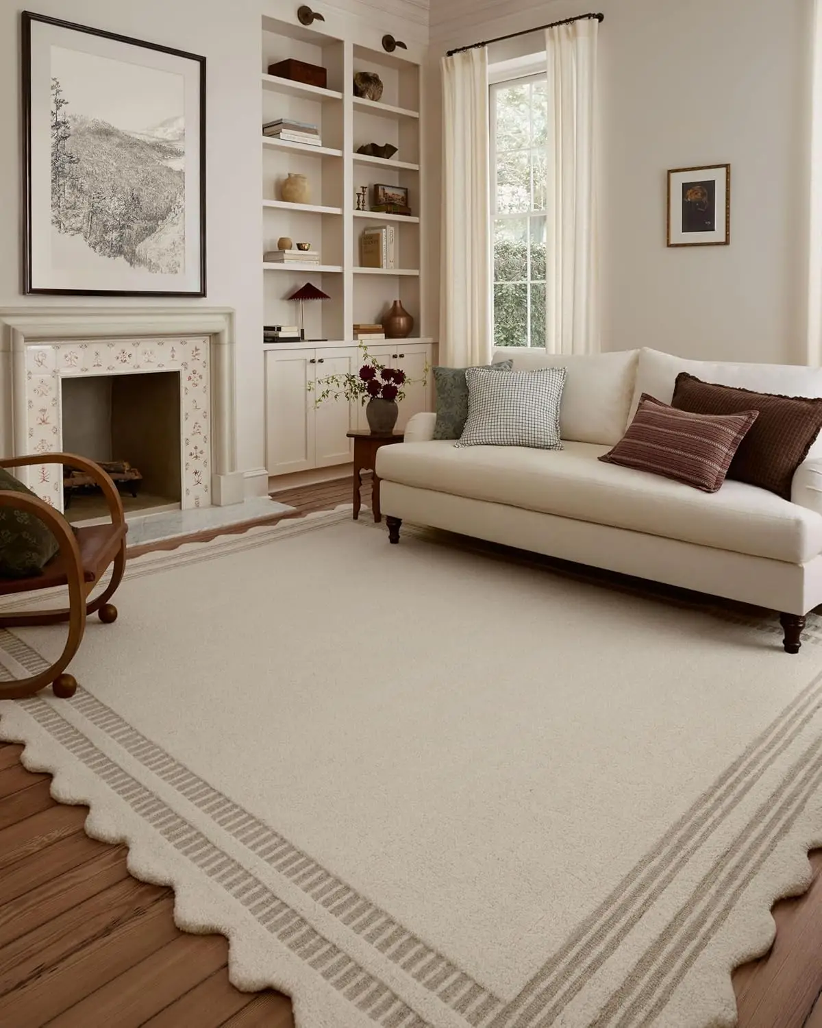 

Chris Loves Julia Scottie Collection Sco-01 Ivory/Grey 7'-9"" X 9'-9"", .87"" Pile Height, Area Rug