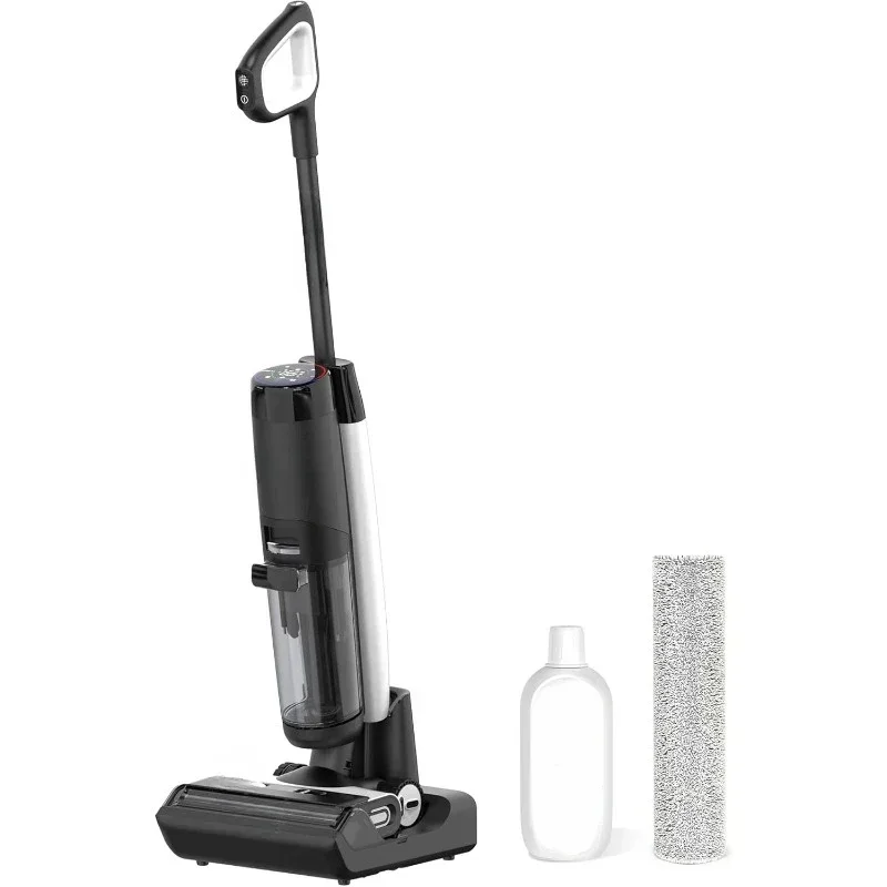 Cordless Wet Dry Vacuum Cleaner, Smart Floor Cleaner Mop for Hard Floors, Long Run Time, Dual-Sided Edge Cleaning, Self-Cleaning