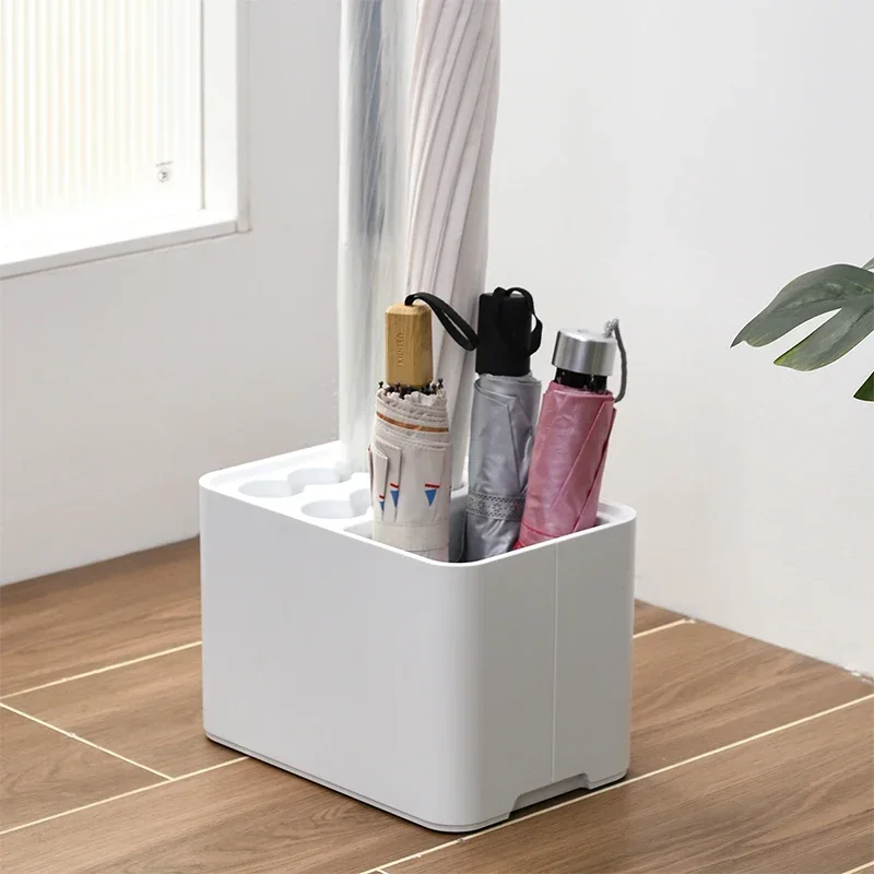 Grey Umbrella Stand【Space - Saving】Corner Umbrella Rack with Drip Tray - Fits 10 - 15 Umbrellas, Perfect for Entrance Areas