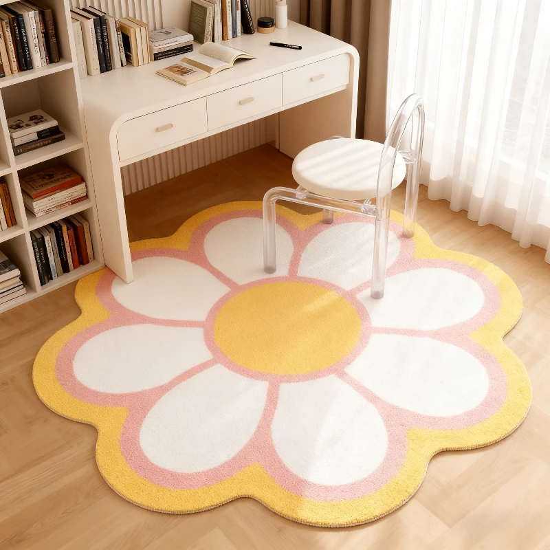 

Простые цветы ковер для гостиной, спальни, мягкий пушистый имитация кашемира, коврики для журнального столика, диван, напольный ковер, домашний декор