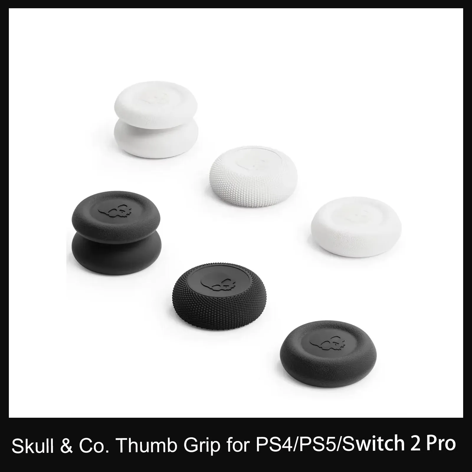 Skull & Co. Thumb Grip Set FPS CQC Joystick Cap Thumbstick Cover for Switch 2 Pro Gamepad PS4 PS5 Controller (6PCS/PACK)