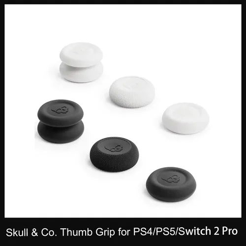 Skull & Co. Juego de agarre para pulgar FPS CQC tapa de Joystick cubierta de palanca de mando para Switch 2 Pro Gamepad PS4 PS5 controlador (6 unids/pack)