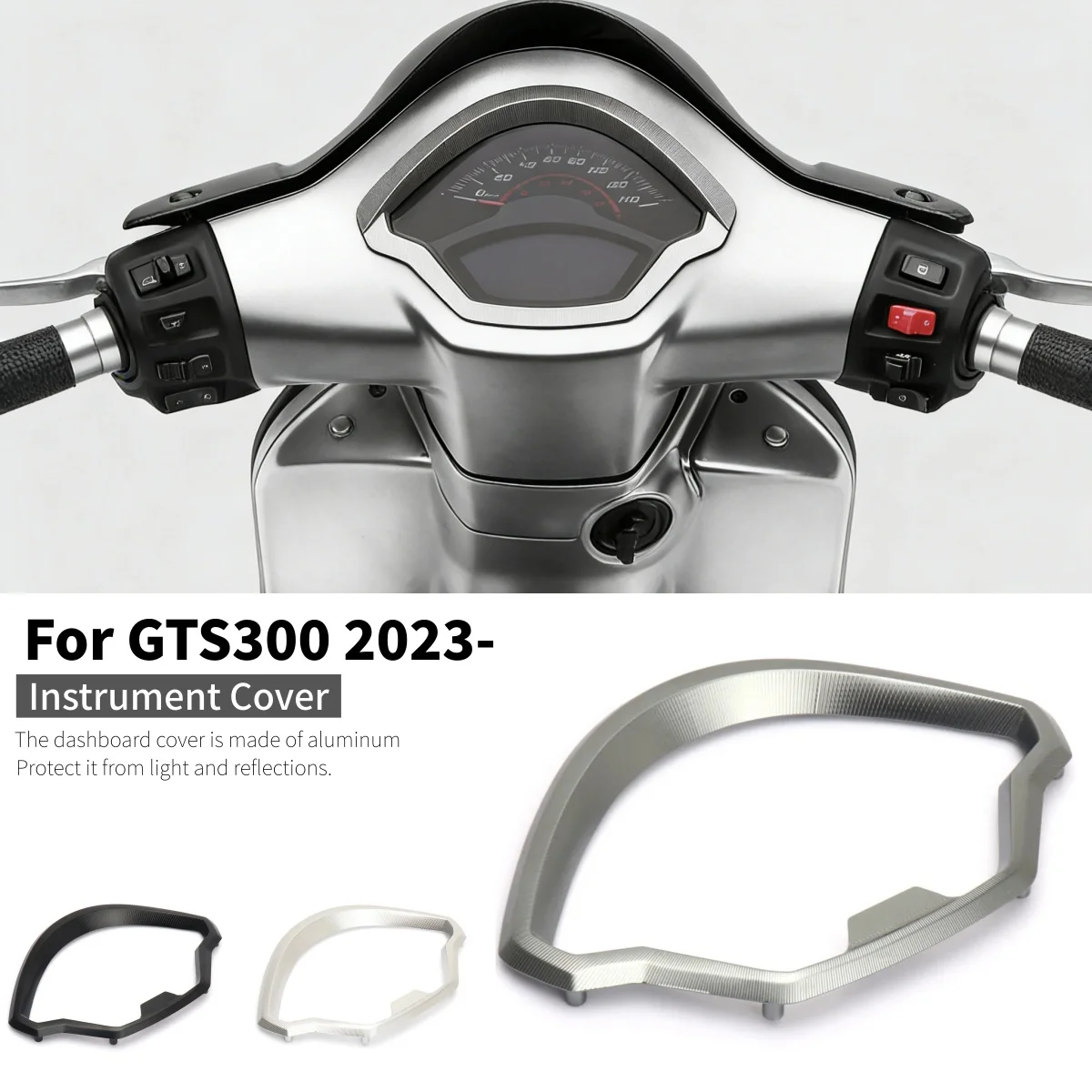 

Защитная накладка на приборную панель мотоцикла для Vespa GTS300 GTS 300 2023 2024, рамка спидометра, защита приборов