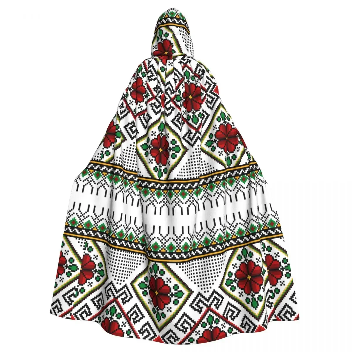 Long Cape  Ukrainian Folk Ornament Hooded  Coat Hoodies Elf Purim