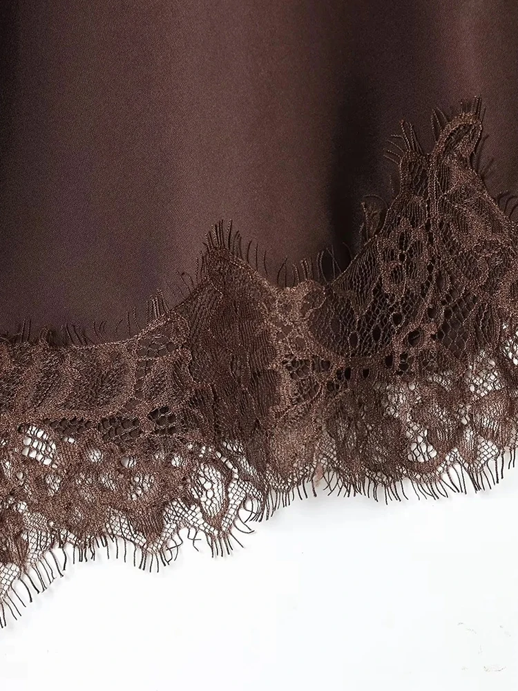 Damska Nowa Seksowna Nieregularna Koronkowa Spódnica Modna Asymetryczna Krótka Spódnica Modna Spódnica na Imprezę