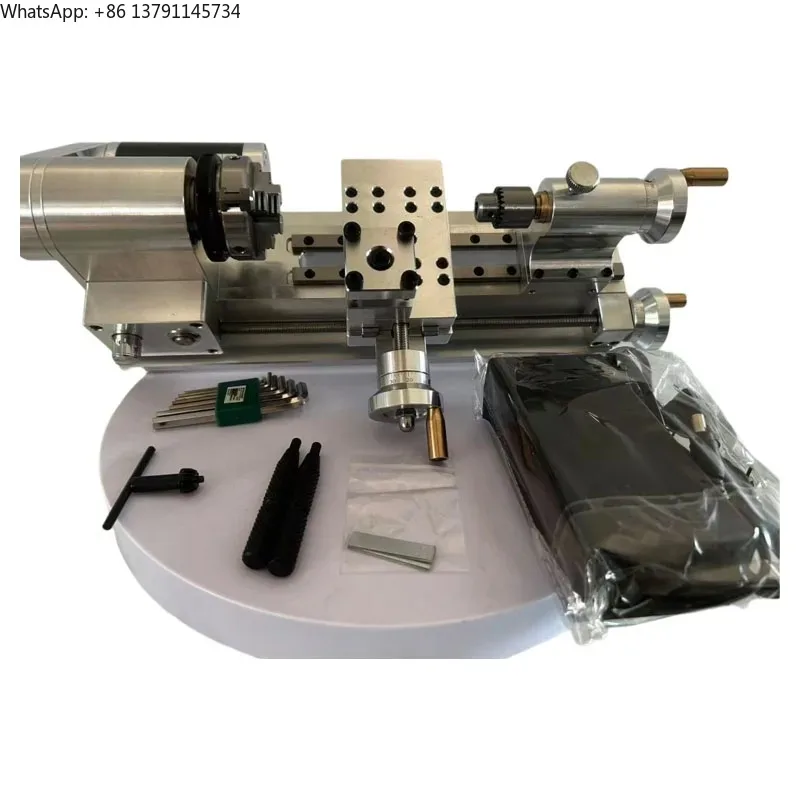 

Mini Lathe - Multifunctional Household Woodworking Homemade Small Lathe Portable Desktop Micro-Lathe 24V 80W