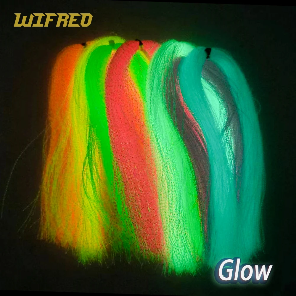 Wifreo Luminous Holographic Crystal Flash Tinsel Flashabou Fly Tying Material Pike Trout Streamers Jig Fishing Hook Lure Making