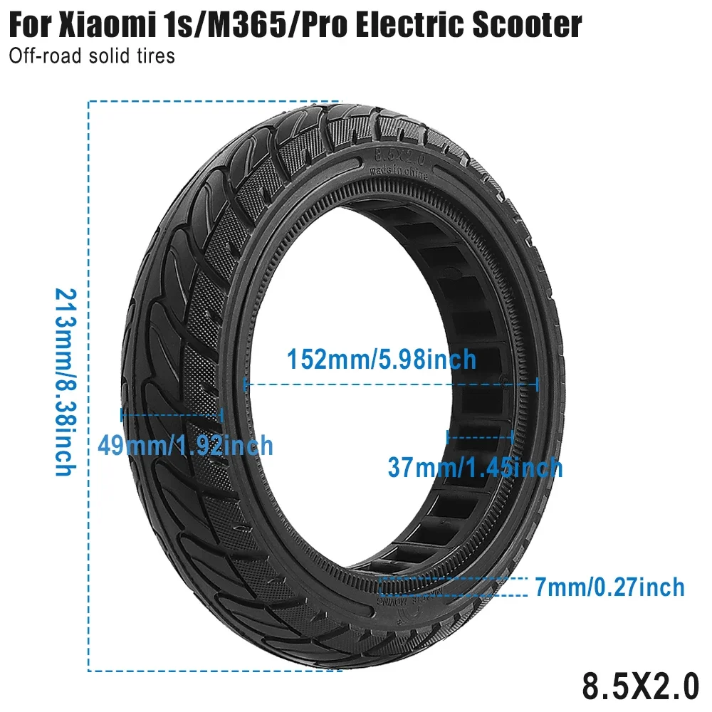 

Universal 8.5" Rubber Solid Tire for Xiaomi M365 Pro Pro 2 Mi3 1S Scooter Shock Absorber Damping Front Rear Tubeless Tyre Parts