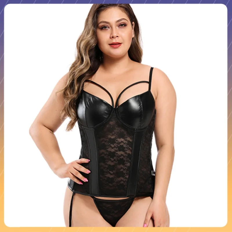 Sexy and erotic shapewear, European and American black mesh belt bra, waist cinching and beautiful back court corset, queen Fan