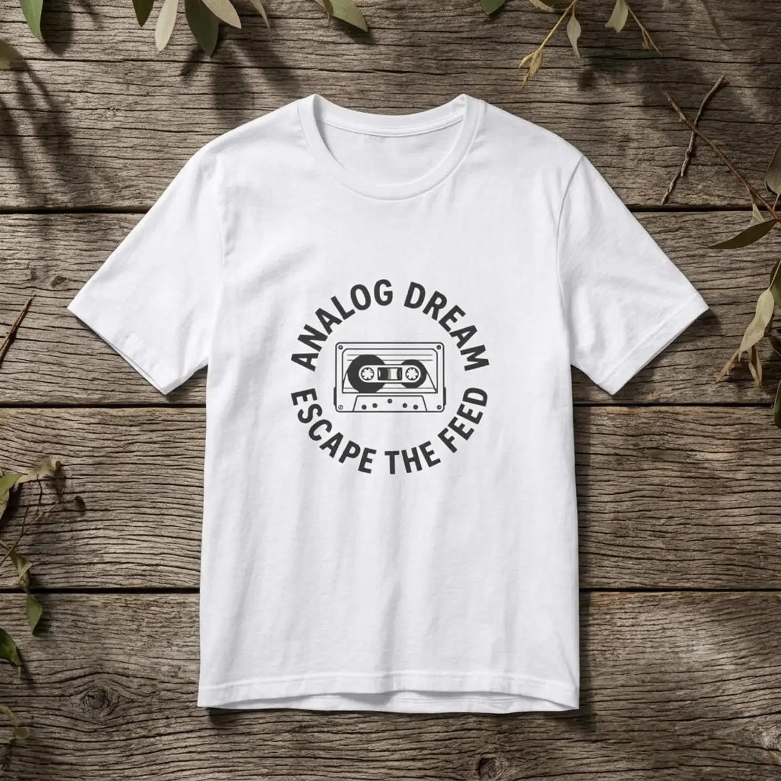 Cassette Tape T Shirt Analog Dream Escape Feed Retro Mixtape Top vintage Washed Casual graphic Stretched Breathable streetwear