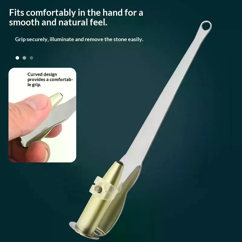 1Pcs Ear Wax Tonsil Stone Remover Tool LED Light Stainless Steel Oral Cleaning Care Tools