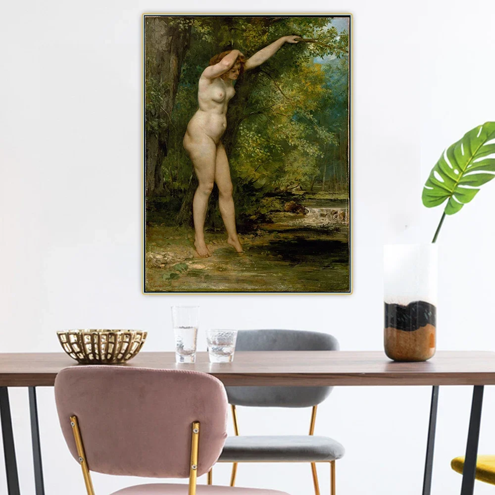 Citon Gustave Courbet《The Young Bather》Canvas Art Oil Painting Artwork Picture Backdrop Wall Decor Home Living room Decoration