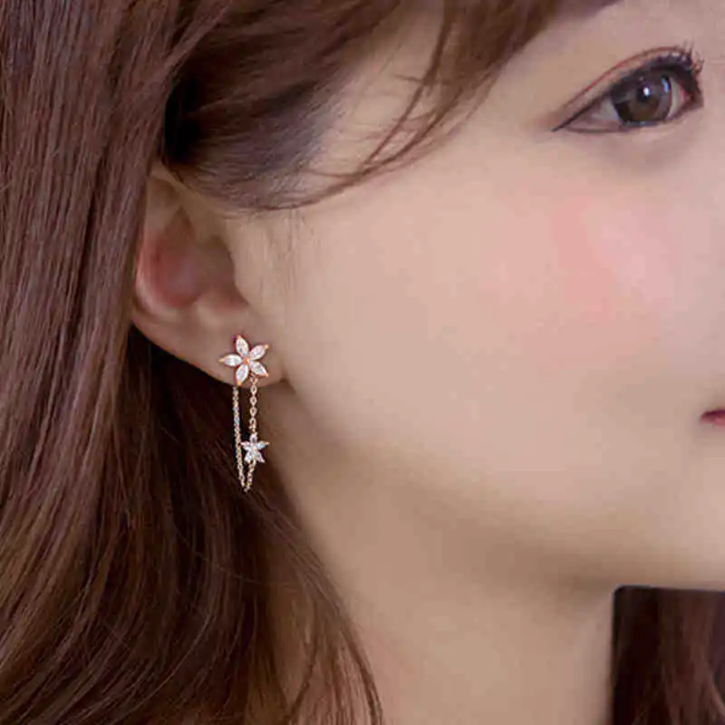S925 Sterling Silver Star Diamond Stud Earrings Women s Temperament Jewelry Shiny Ear Pieces Perfect for Enhancing Daily Look