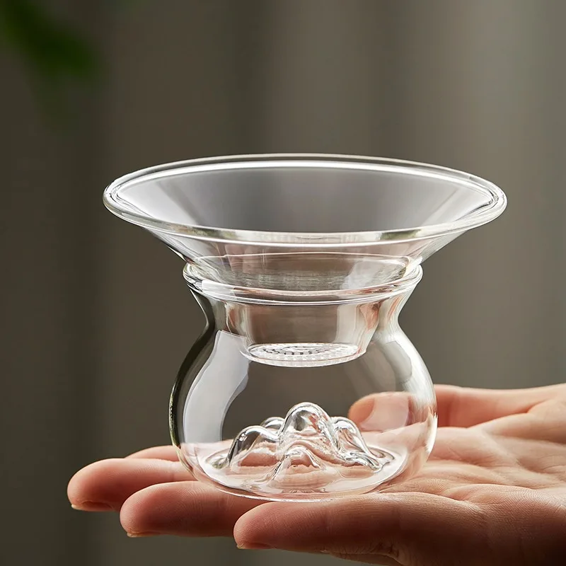 Glass Tea Strainer, Tea Leaf Filter, Tea Water Separator, Tea Infuser Gadget for Kung Fu Tea & Fairness Pitcher Tea Set
