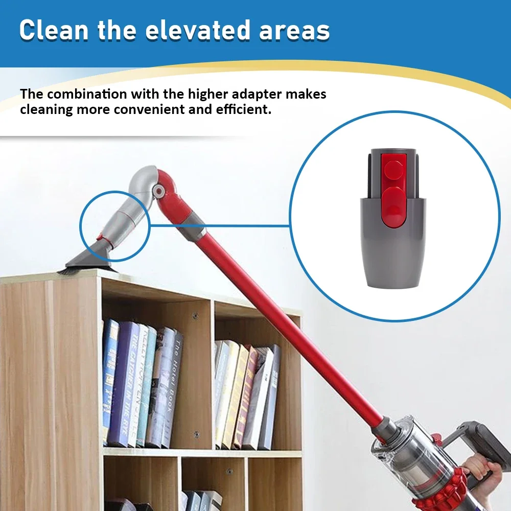 Quick Release Top Bottom Adapter For Dyson V7 V8 V10 V11 V15 Vacuum Cleaner Part Low Reach Adaptor Spare Parts Accessories