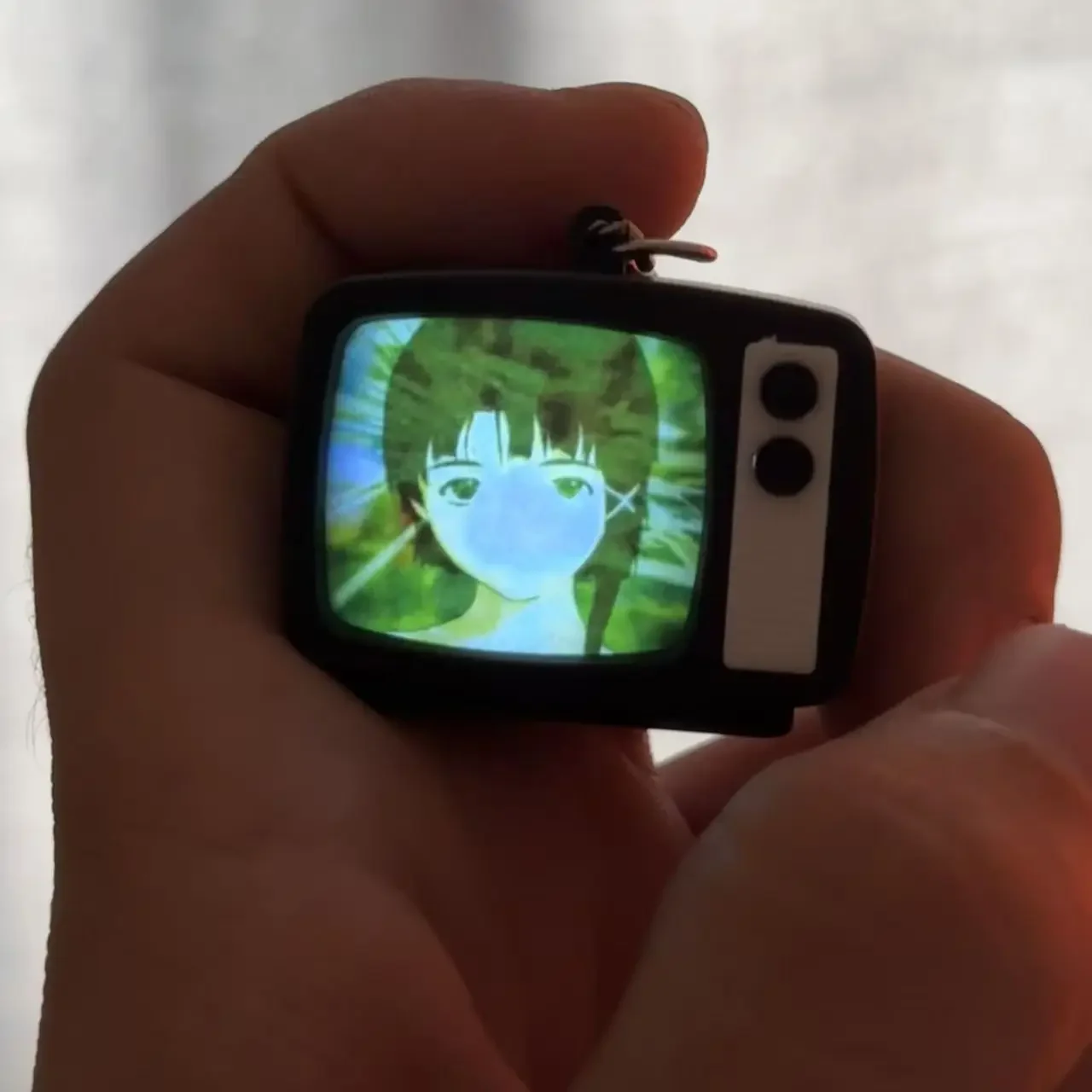 Lain Mini TV Llaveros Anillo para Accesorios Bolsa Colgante Llavero Anime Joyería Fans Regalos