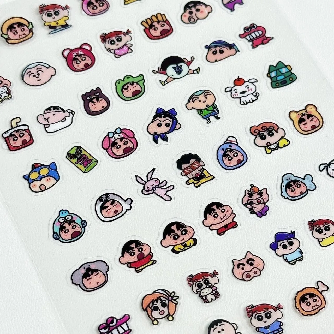 Crayon Shin-chan Cute Cartoon Stickers Kawaii Periphery Toy Adorkable Trunk Notebook Hand Account Decorate Lovely Nail Patches