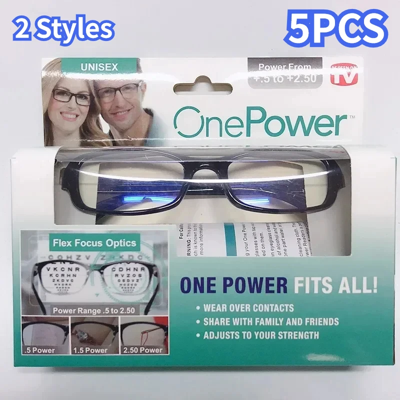 Auto-zoom Presbyopic Glasses Auto-focus One Power Readers Can Be Used for +0.5-+2.5, Ideal Choice for Gifts