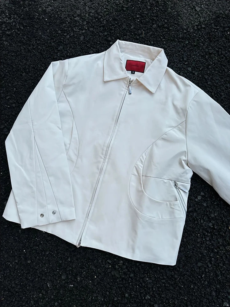 

Мужская куртка-бомбер в стиле американского пилота, демисезонная, с откидным воротником, свободного кроя, из полиэстера