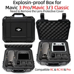 For DJI Mavic 3 Pro Box Explosion-proof Box for Mavic 3 Classic Suitcase RC Remote Control Storage Box Accessory