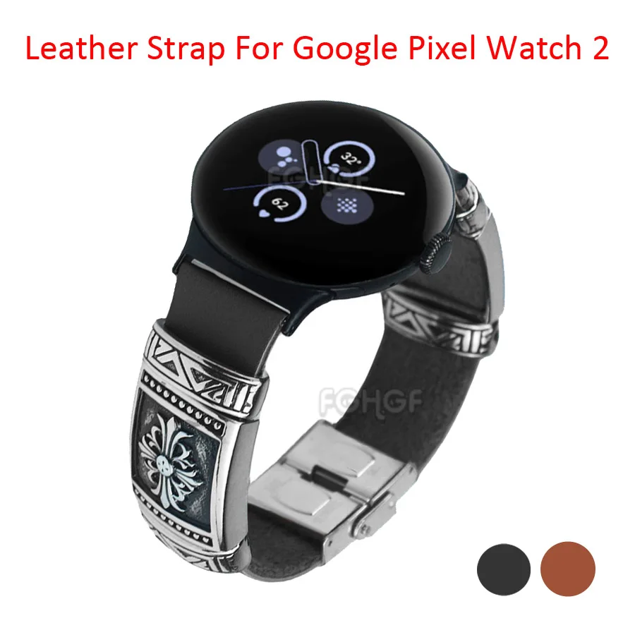 Leather Strap For Google Pixel Watch 2 Accessories Replacement Wristband For Google Pixel Smart Watch Band Bracelet Correa Belt