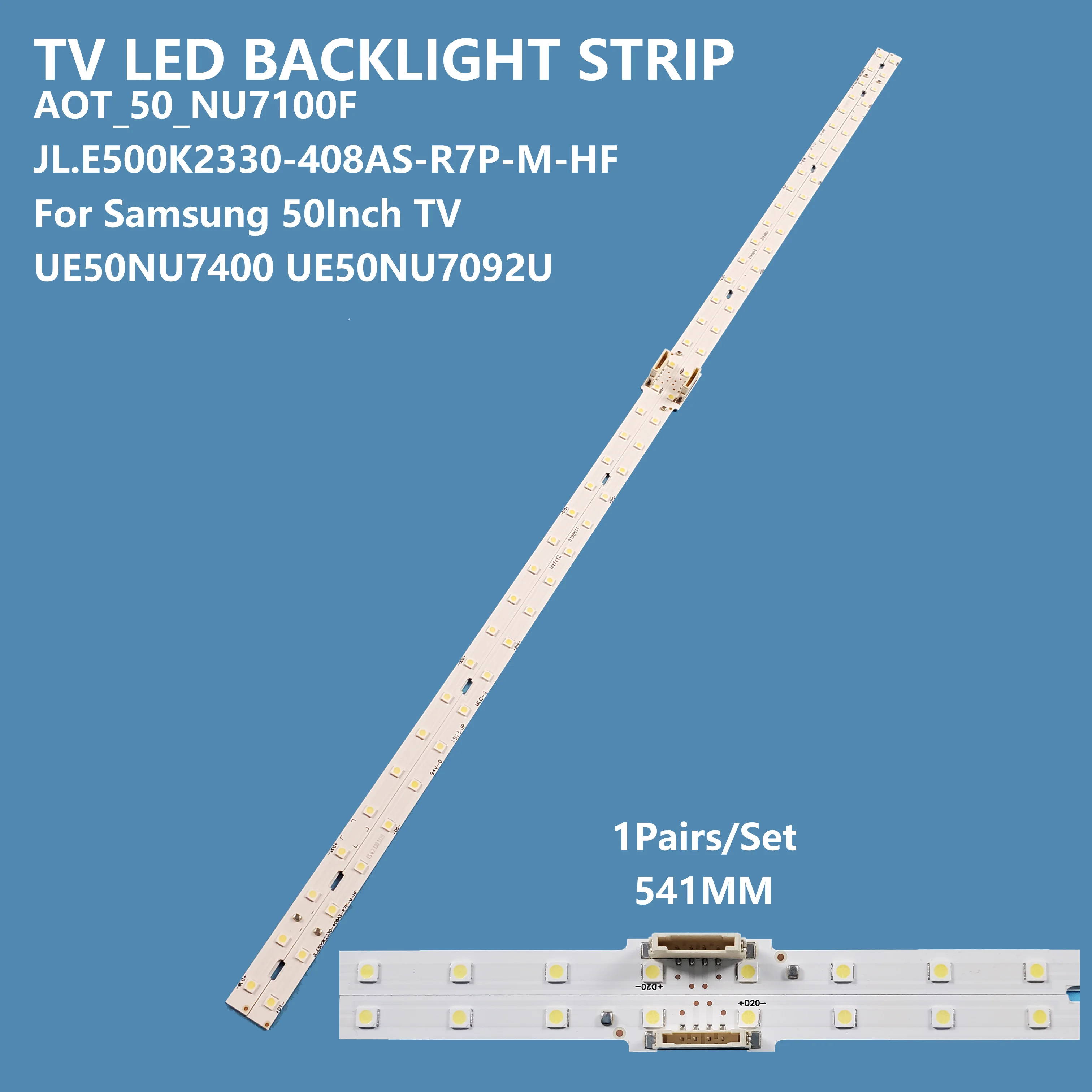 LED strip AOT_50_NU7100F_2X38_3030C_D6T_2D1_19S2P for UE50RU7472 UA50RU7100 UA50RU7400 UE50NU6025 UE50RU7475 UN50NU6900