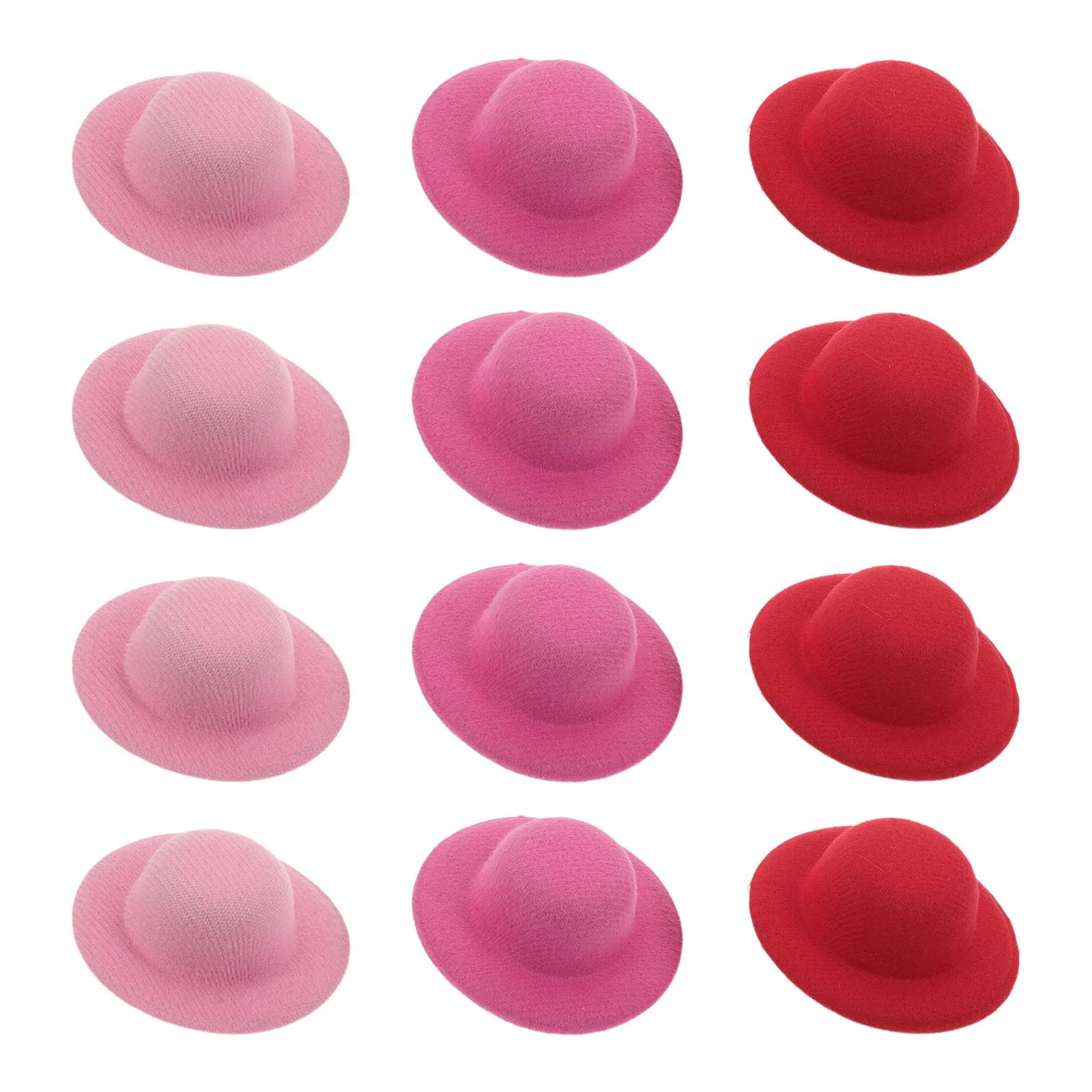 

12pcs Mini Top Hat Clips: Elegant Vintage Hat Clip Hair For Women Kids Western Party Dress-Up Accessories Lightweight Barrettes