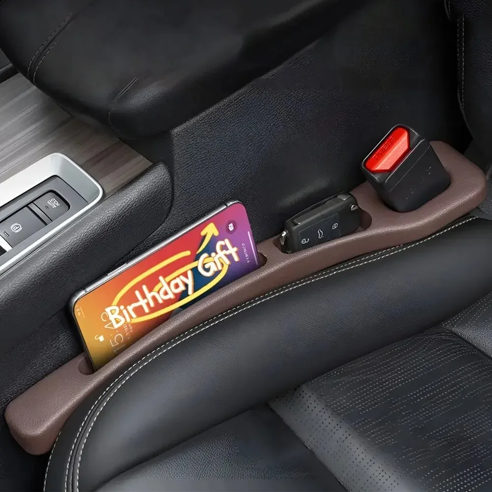2Pcs Auto Sitz Lücke Füllstoff Sitz Spalt Lagerung Box Tasche Zwischen Sitze Konsole Organizer Dekoration Innen Auto Zubehör – Detail 4