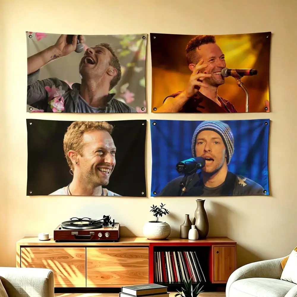 Singer Coldplay-Chris M-Martin  Flag Suitable For Party Club Outdoor Interior Wall Decoration Banner Fans Gift