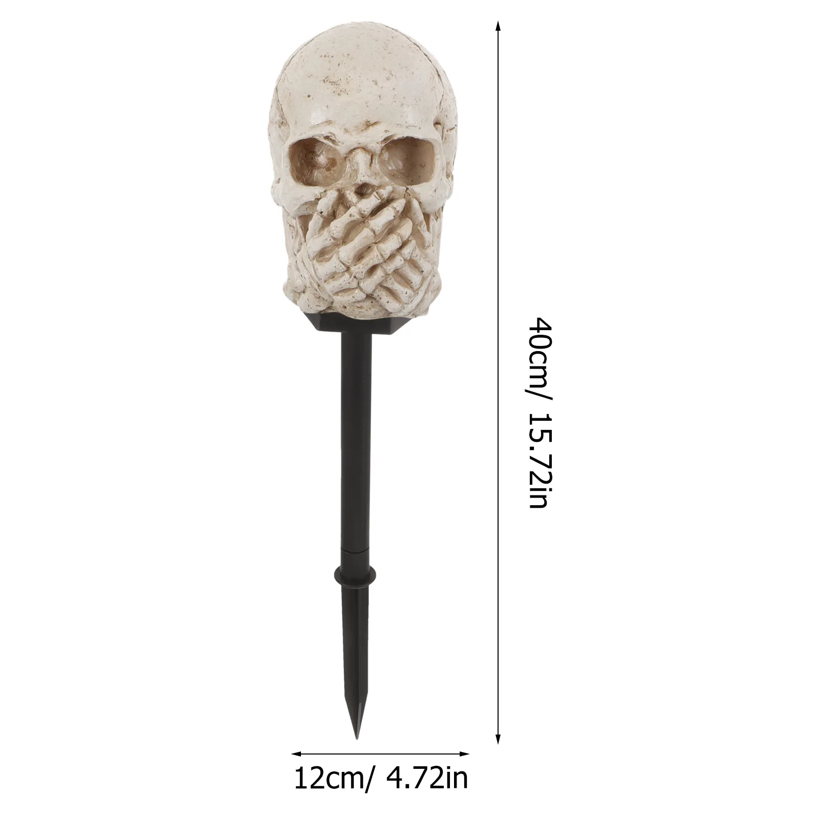 Solar Halloween Skull Stake Lights for Outdoor Garden Yard Walkway Decoration