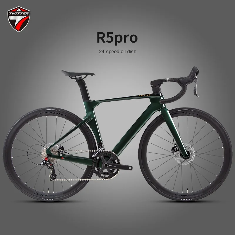 R5pro disc brake carbon fiber road bike 24 variable speed full internal wiring breaking wind racing bike